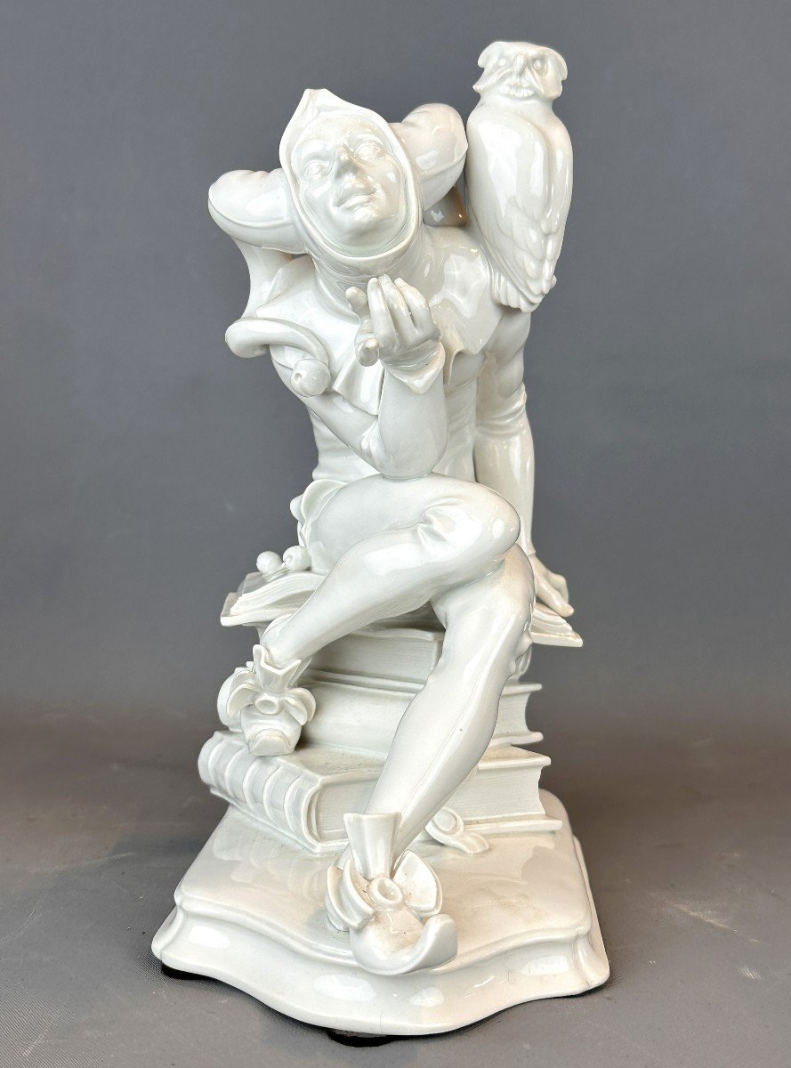 Alexander Struck “till Eulenspiegel” Meissen Weiss Porcelain Figurine-photo-1