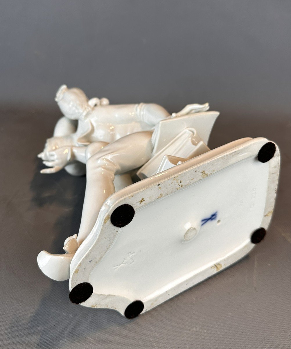 Alexander Struck “till Eulenspiegel” Meissen Weiss Porcelain Figurine-photo-6