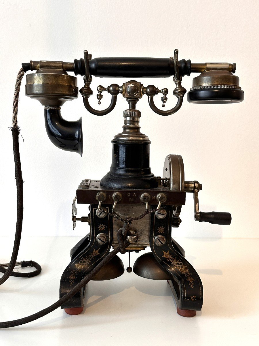 Téléphone Squelette Lm Ericsson Modèle 1892 Stockholm 19e Siècle-photo-3