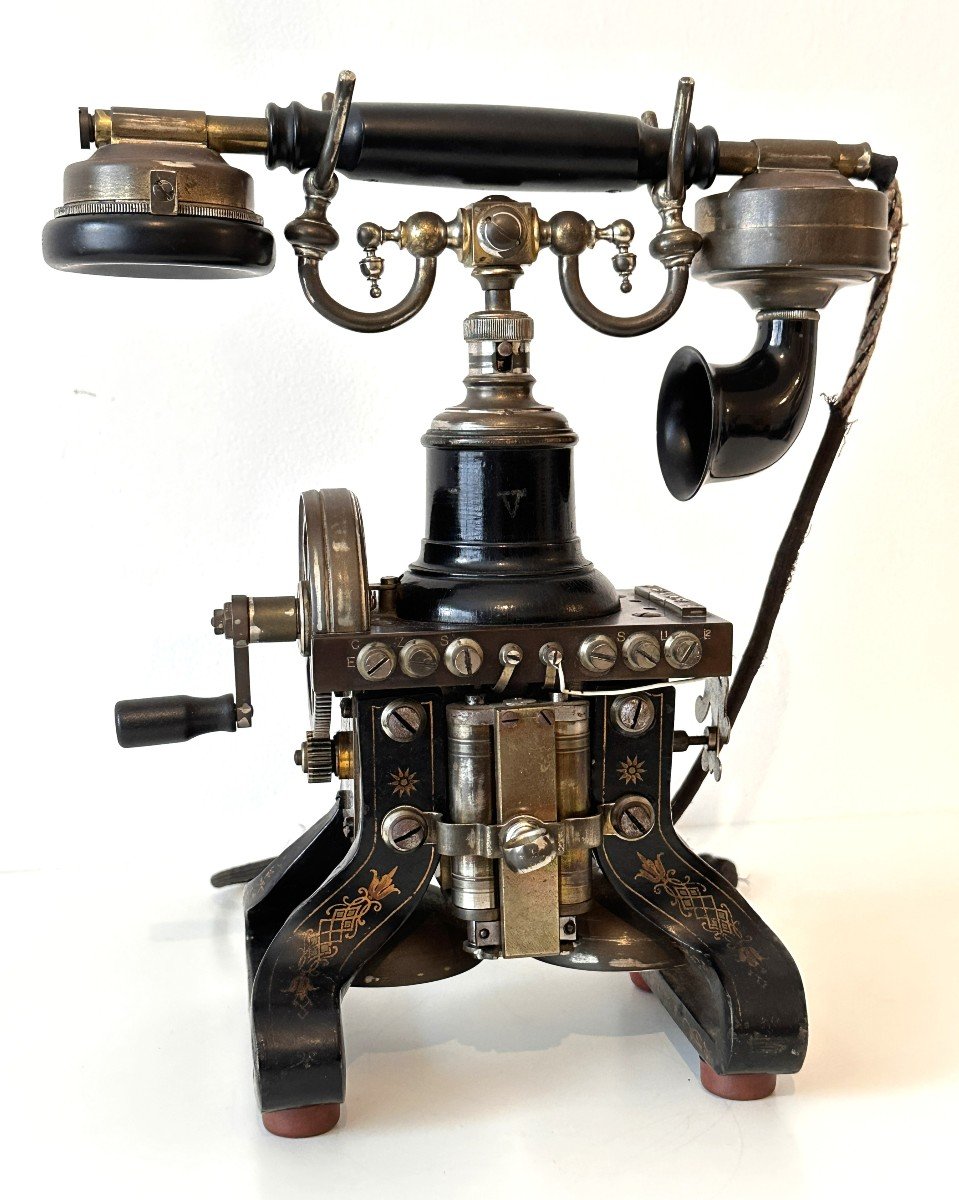 Téléphone Squelette Lm Ericsson Modèle 1892 Stockholm 19e Siècle-photo-1