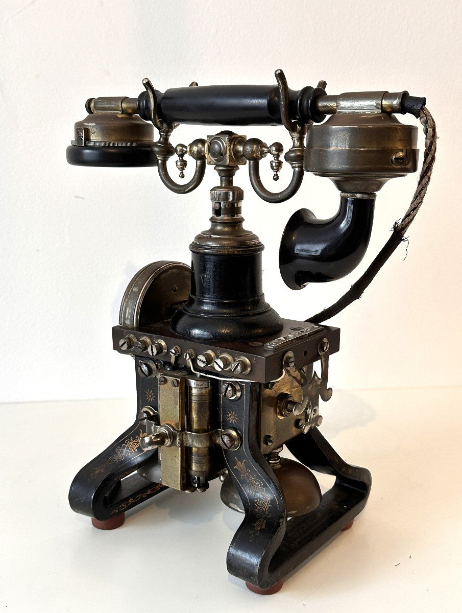 Téléphone Squelette Lm Ericsson Modèle 1892 Stockholm 19e Siècle-photo-8