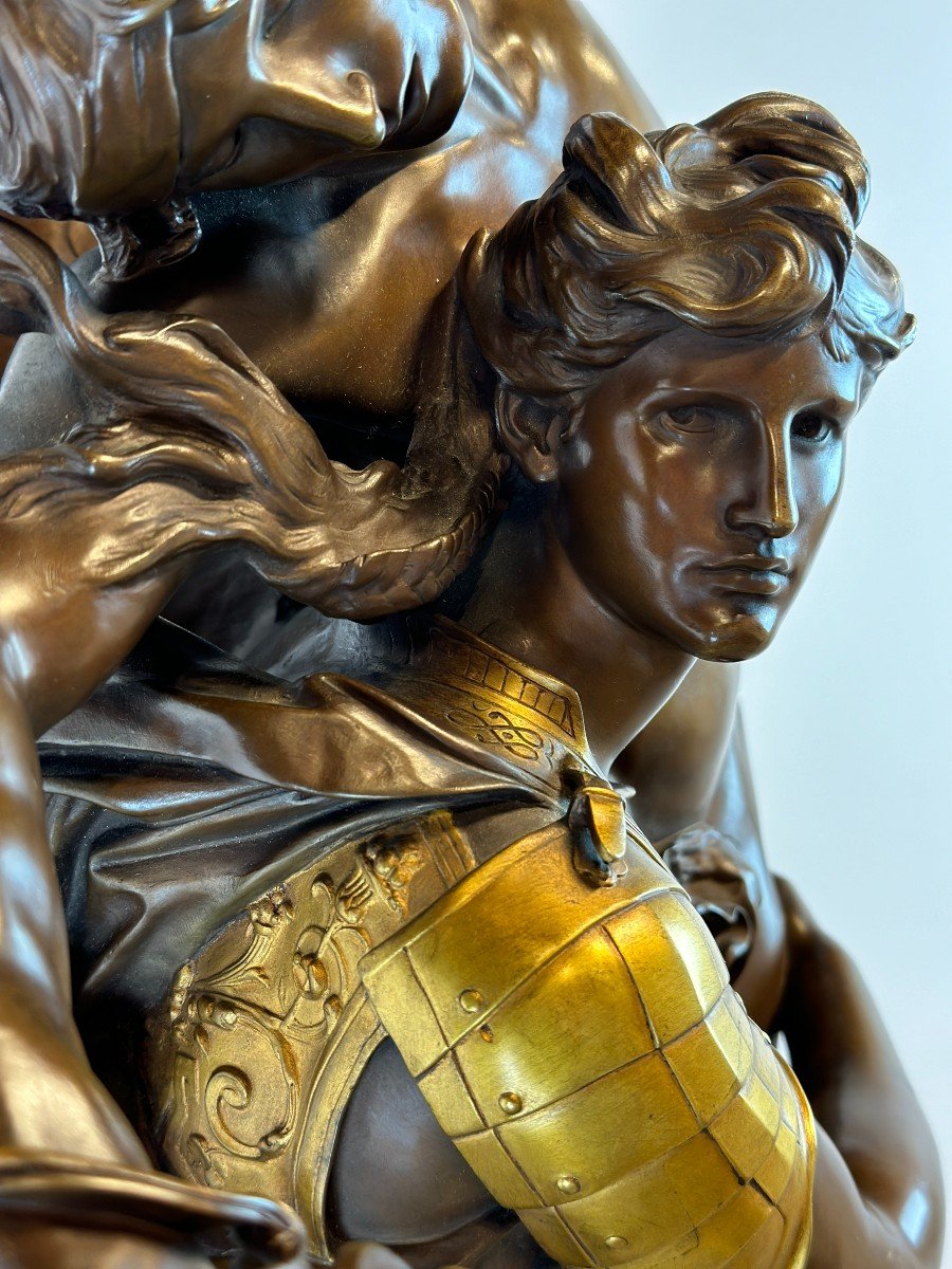 Figure En Bronze Gloria Victis A. Mercie 108 Cm F. Barbedienne-photo-2