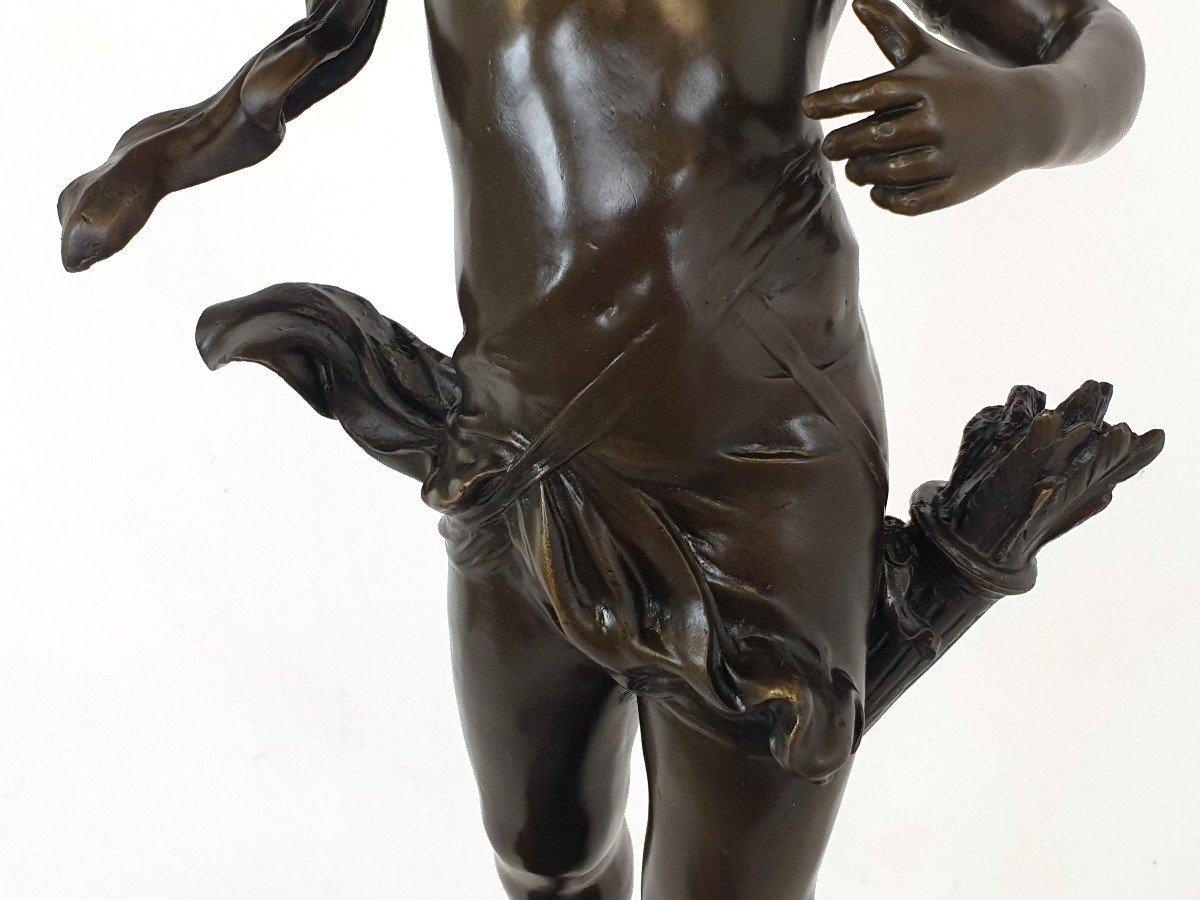 Figure En Bronze Cupidon 71 Cm Aug. Moreau-photo-3