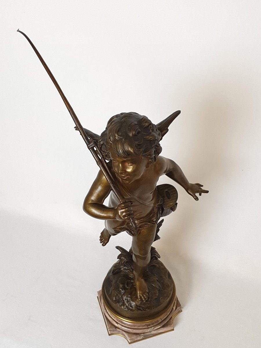 Figure In Bronze Cupid Auguste Moreau-photo-8