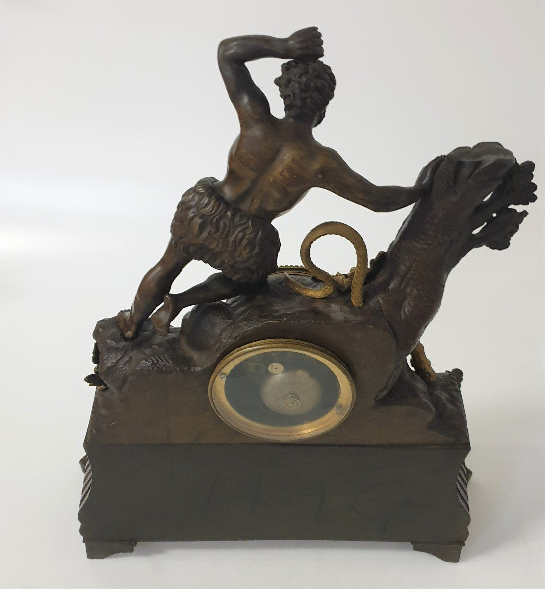 Pendulum Bronze Hercule Charles X 53 Cm 19th Century-photo-8