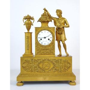 Empire Clock  Gilt Bronze Empire Early 19th Century