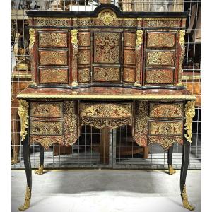 Bureau Exceptionnel Du XVIIIeme En Marqueterie Boulle