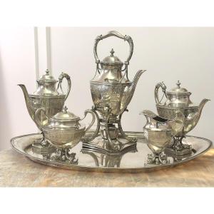 Grande Service En Argent Allemand Style Empire, 8.45 Kg