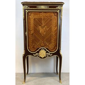 François Linke Cabinet 19th Century Gilded Bronze Marble