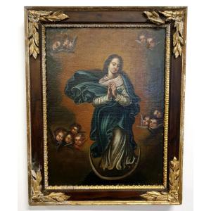 Oil On Canvas Immaculata 18th Century
