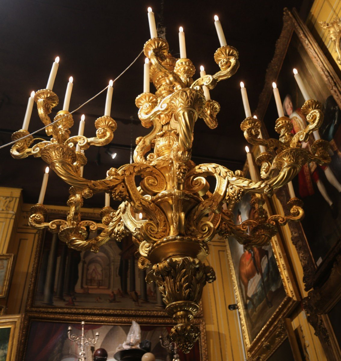 Monumental Chandelier In Baroque Style, Italy Late Nineteenth Century.-photo-4