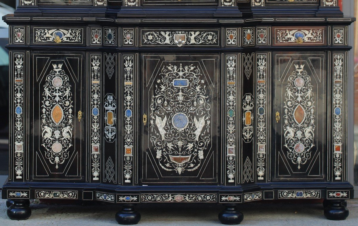 Ferdinando Pogliani (1832-1899) Attributed To, Two Body Cabinet Furniture.-photo-2