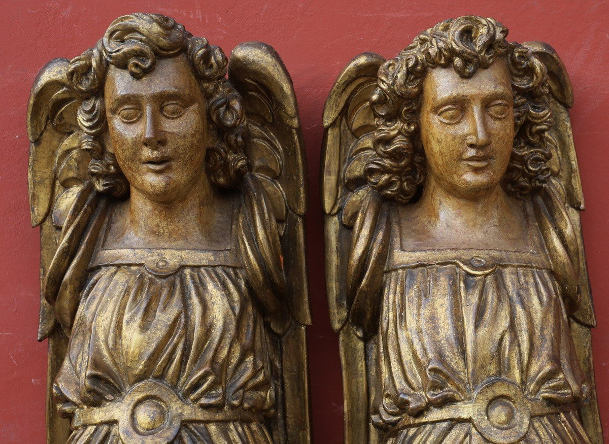 Italy XVII Period, Pair Of Terms, Angels And Putti.-photo-4