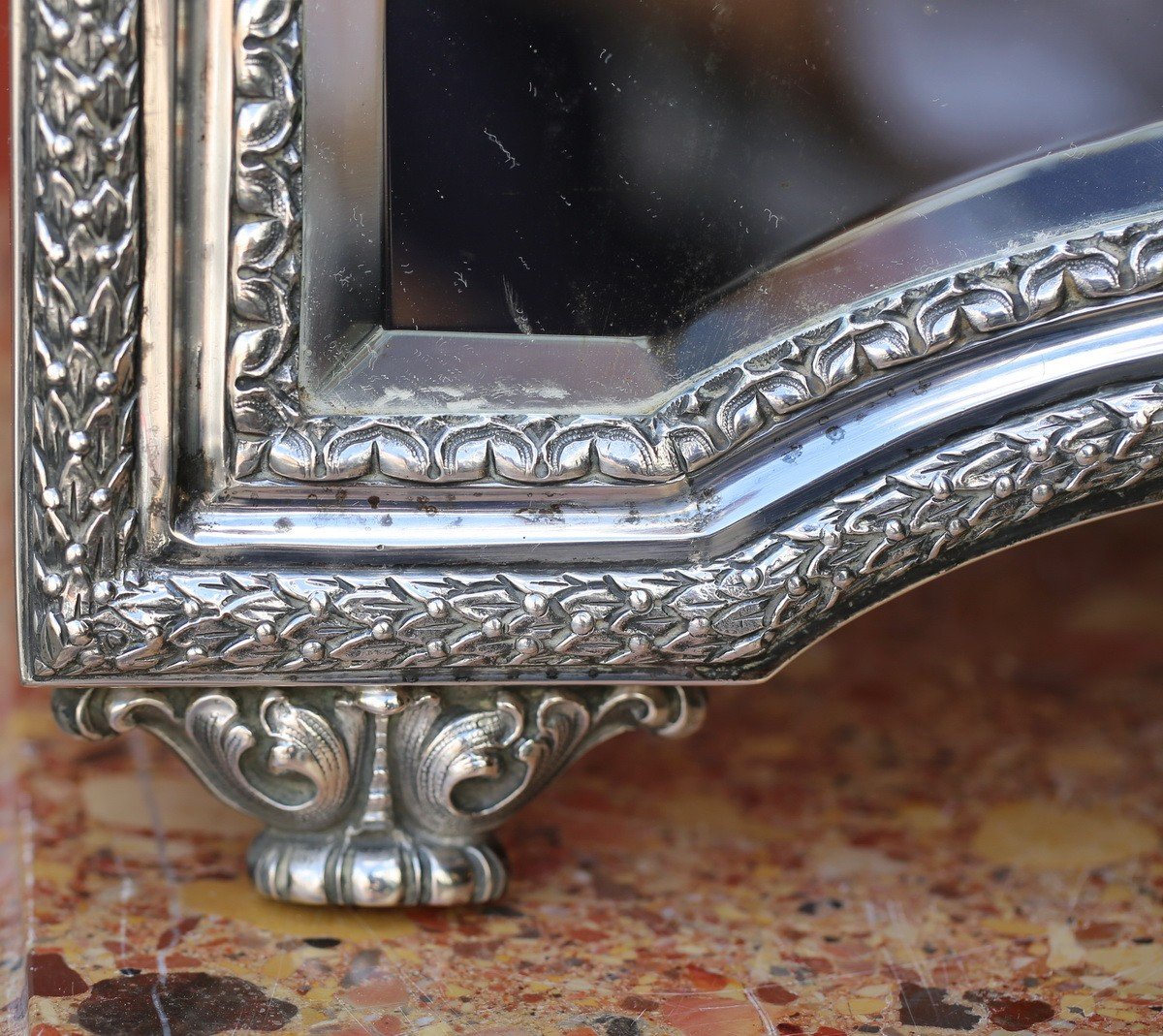 Miroir De Table De Style Louis XVI En Argent-photo-1