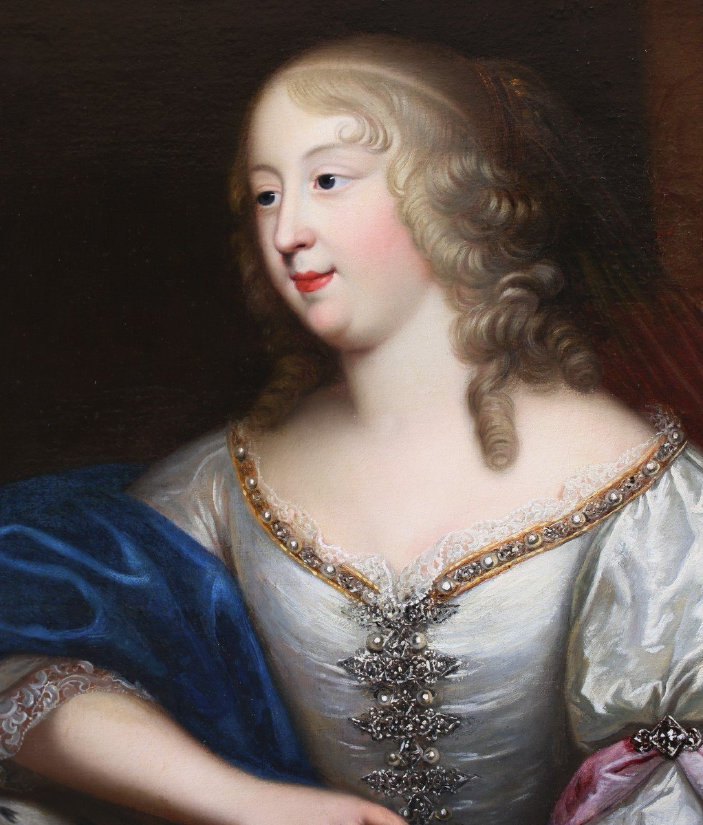 Ecole Française Fin XVIIème Début XVIIIème, Portrait De La Duchesse De Longueville-photo-3