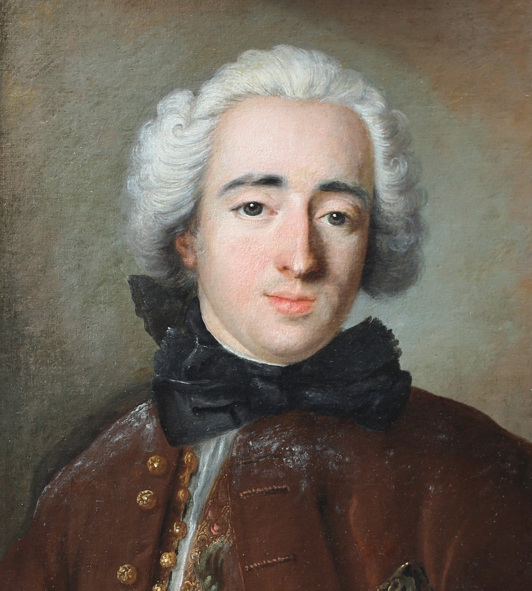 Charles Antoine Coypel 1694-1752 Atelier De, Portrait De Son Frère Philippe.-photo-3