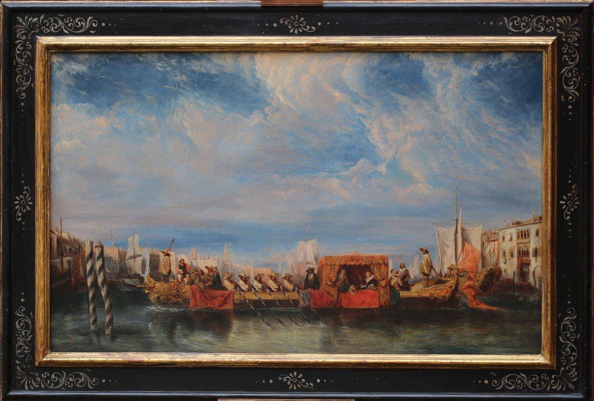 Eugène Isabey 1830-1886, The Gondola Of The Doge Of Venice.
