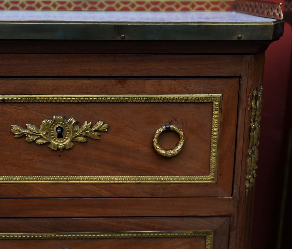 Chiffonier And Secretary Late Louis XVI Period.-photo-4