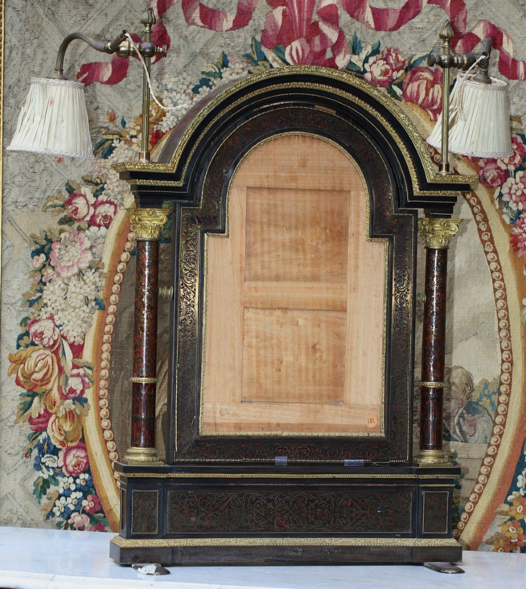 Miroir Psyché, En ébène Et Marqueterie Boulle, époque Napoléon III -photo-3