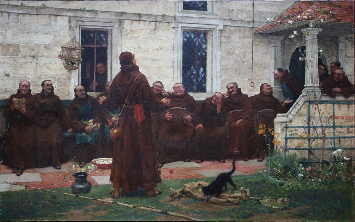 Walter Dendy Sadler 1854-1923 "assembly Of Monks-photo-2