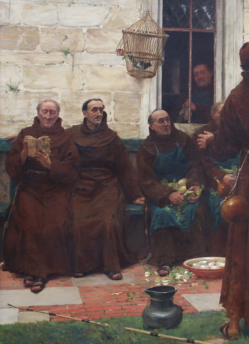 Walter Dendy Sadler 1854-1923 "assembly Of Monks-photo-3