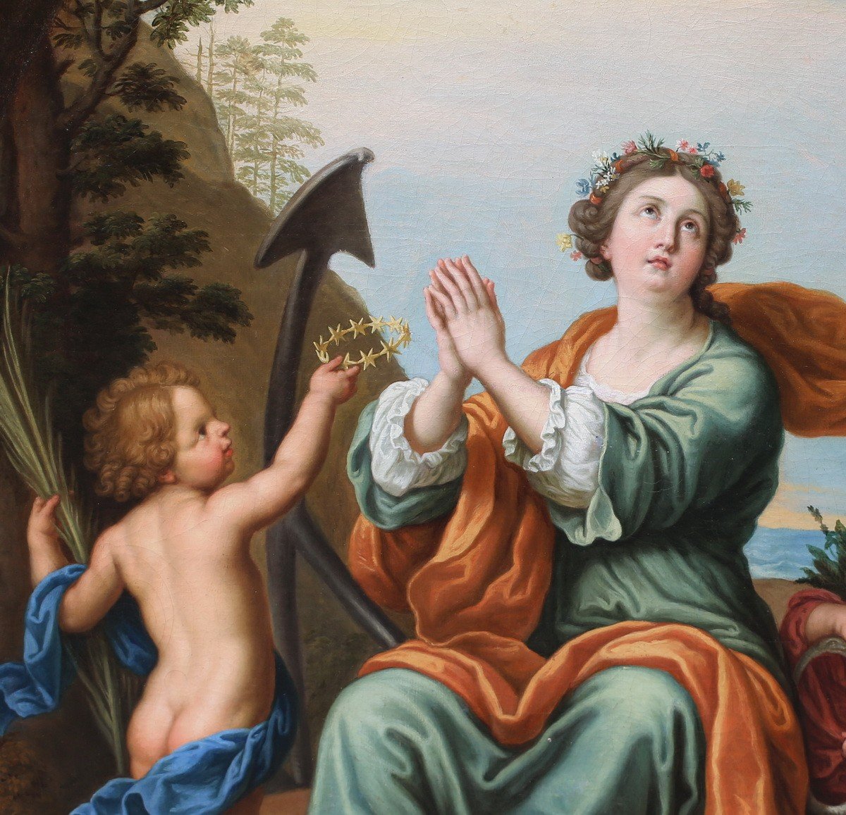 Pierre Mignard (1612-1695), Follower Of, "hope" In An Exceptional Italian Setting.-photo-4