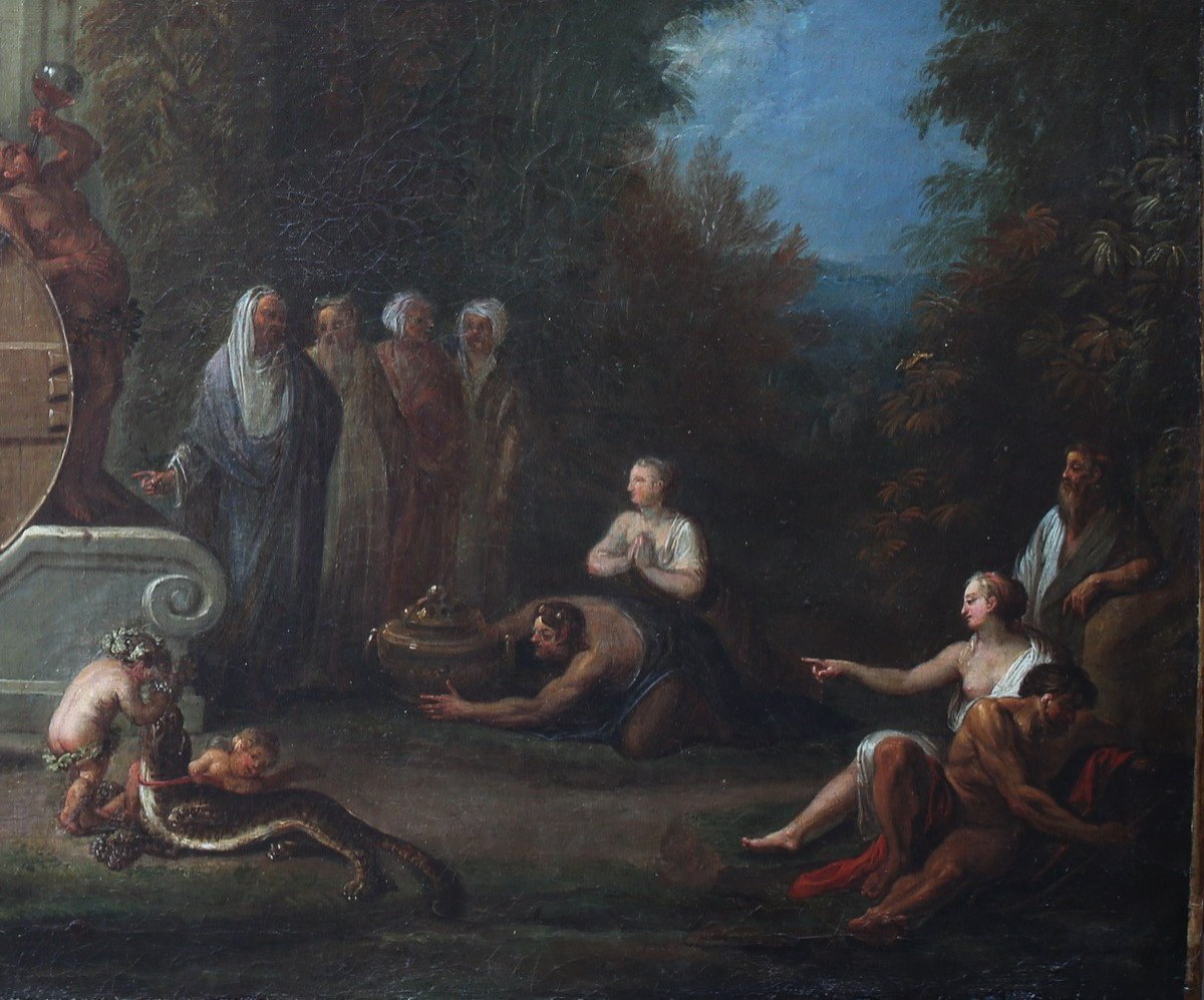 Jean-jacques Spoede 1680-1757, The Offering To Venus And The Offering To Bacchus Pair Of Paintings.-photo-6