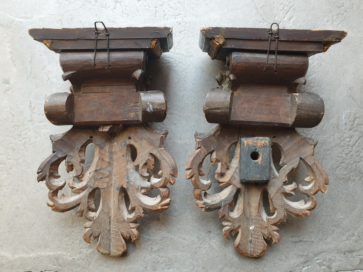 17th Century Cherub Heads Mounted In Wall Consoles-photo-6