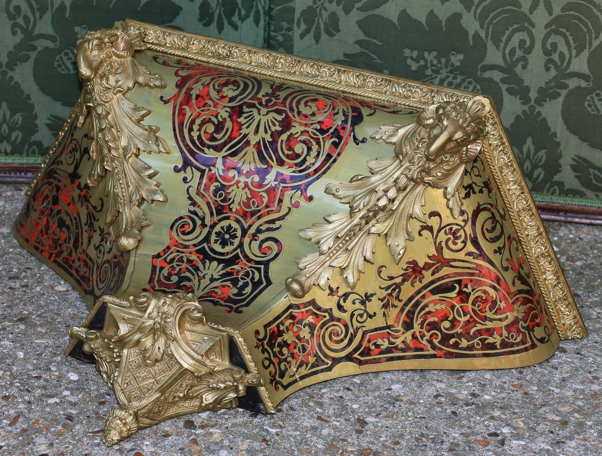 Boulle Marquetry Lamp Base, Regency Period-photo-2