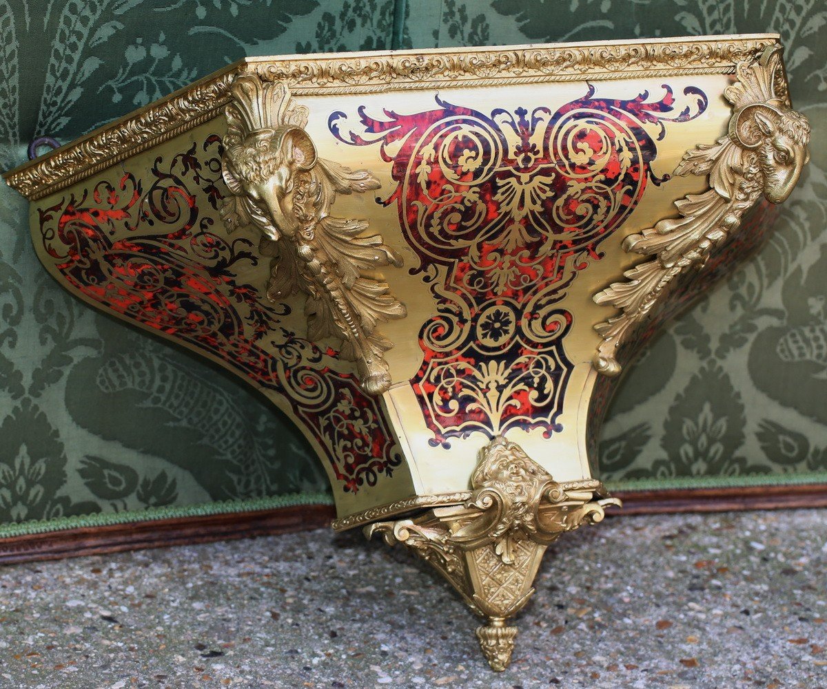 Boulle Marquetry Lamp Base, Regency Period-photo-3