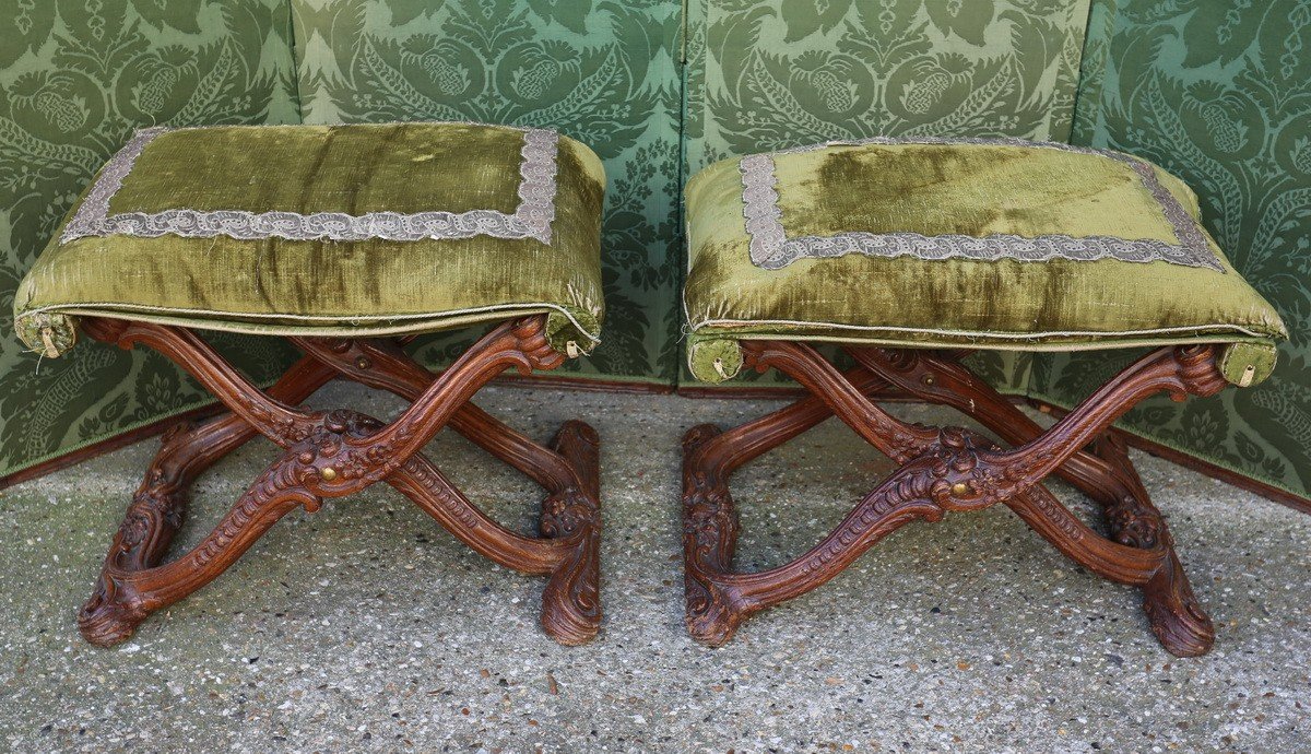 Pair Of Regence Style Folding Doors, In Molded And Carved Oak, 19th Century-photo-3