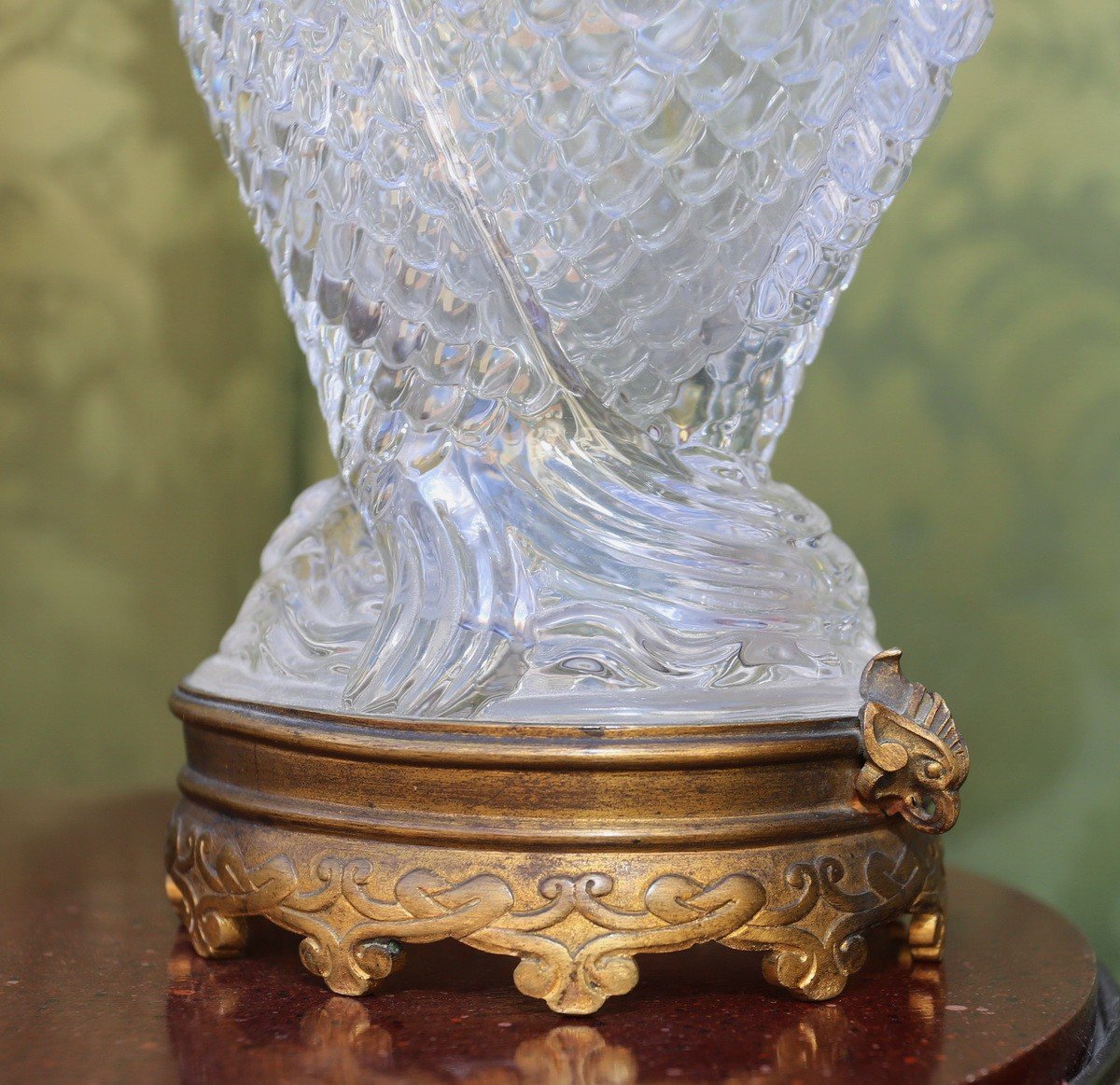 Baccarat Pour l'Escalier De Cristal, Paire De Vases Poisson.-photo-3