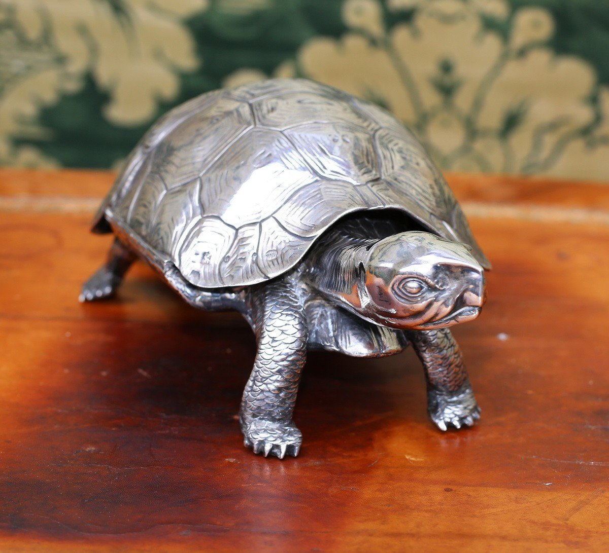 Encrier En Argent En Forme De Tortue Neresheimer De Hanau  Importé En Angleterre Vers 1900.-photo-2