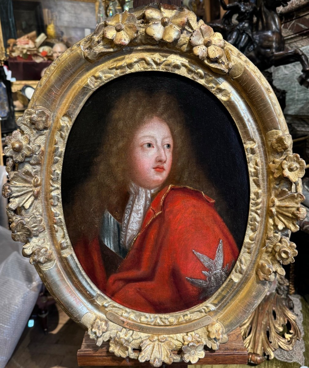 French School End Of 17th Century Portrait Of The Duke Of Maine 