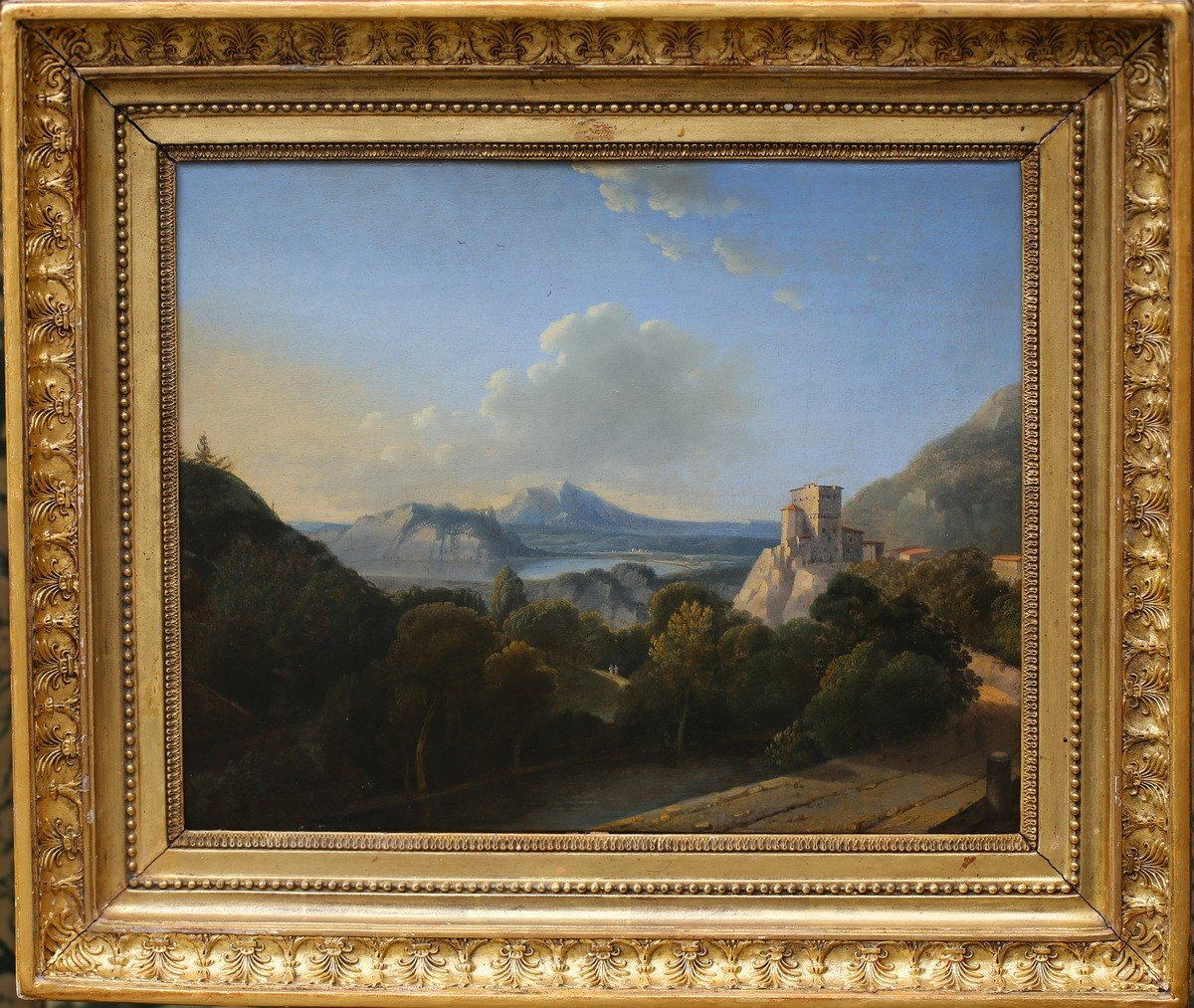 école Française Vers 1800 Paysage Italien 