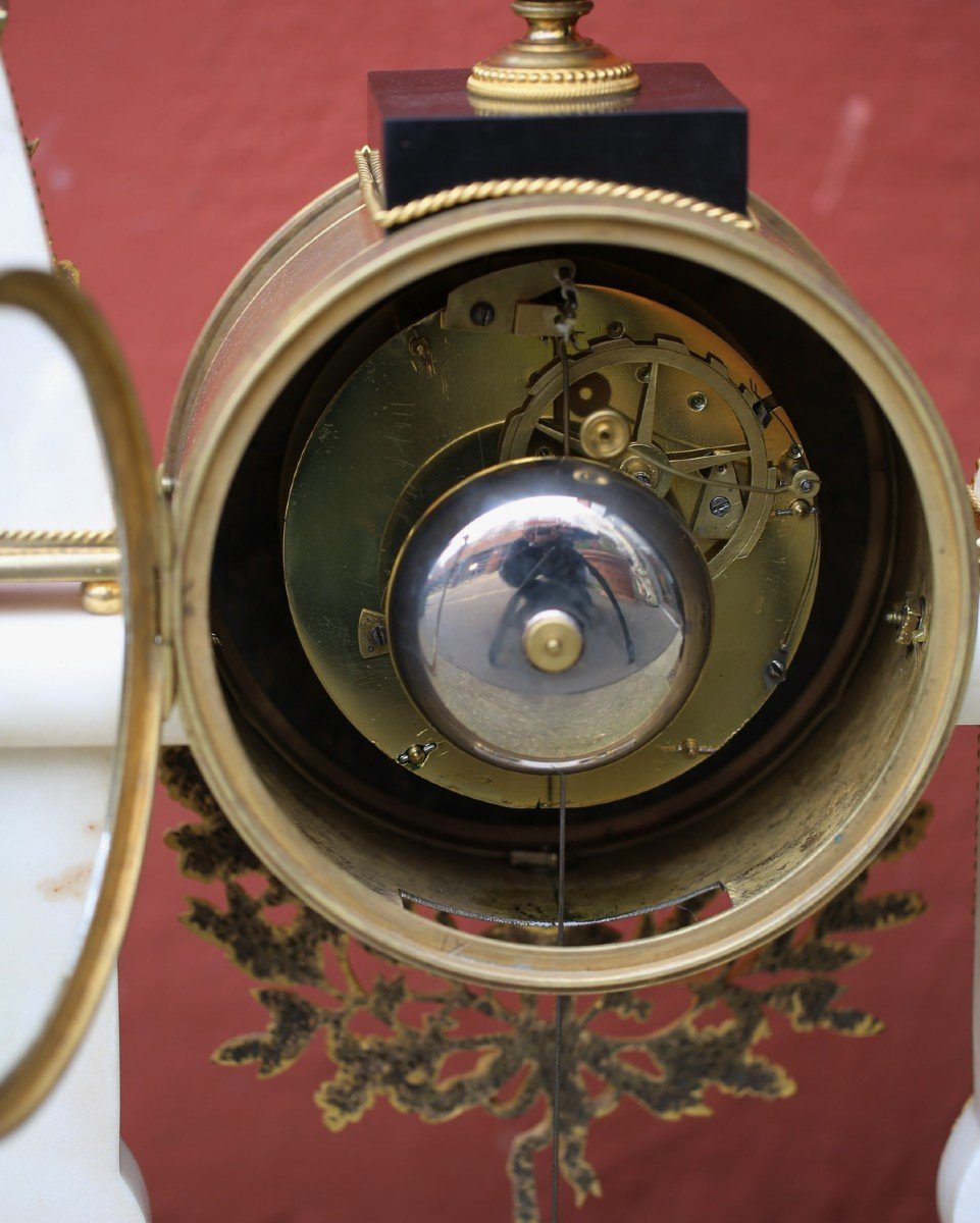 Large Louis XVI Period Portico Clock From Piolaine In Paris.-photo-4