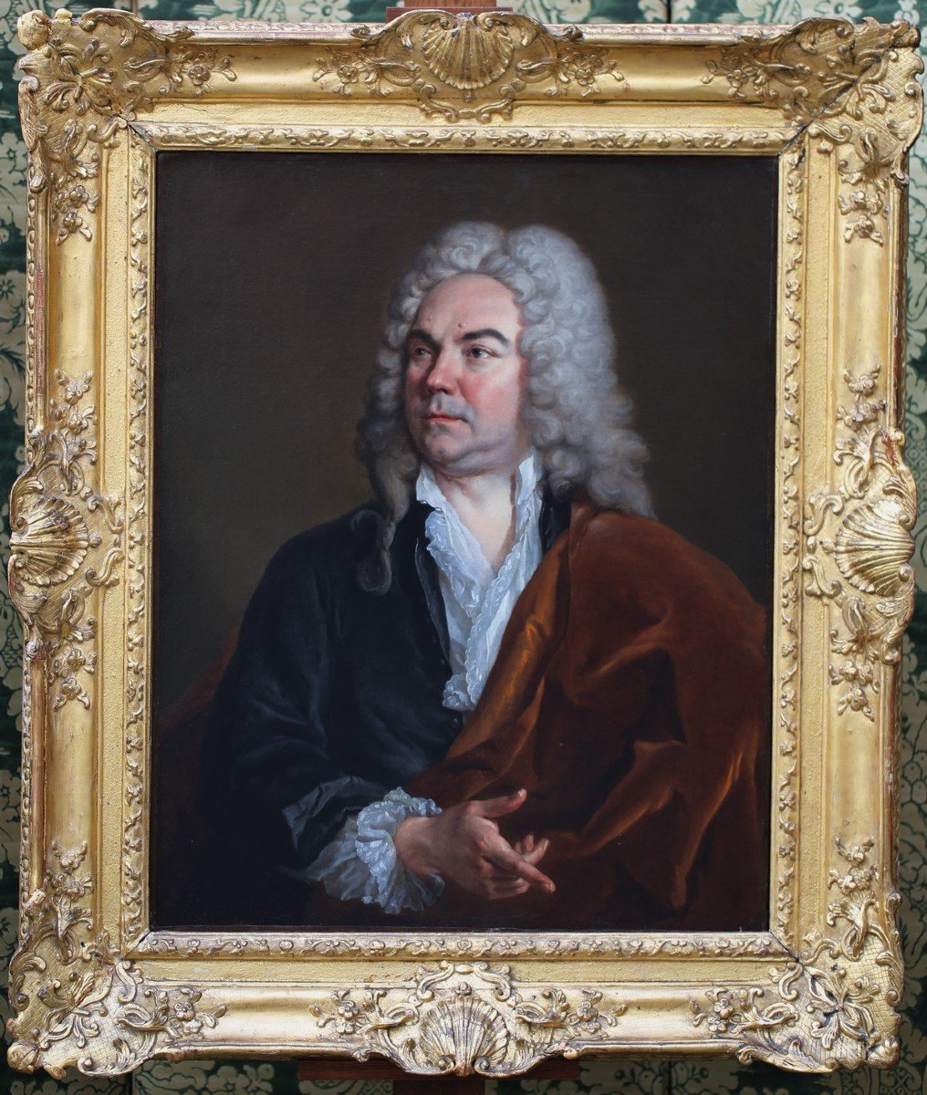 Charles-etienne Gheslain 1685-1765, Portrait De Gentilhomme Et Son épouse.-photo-2