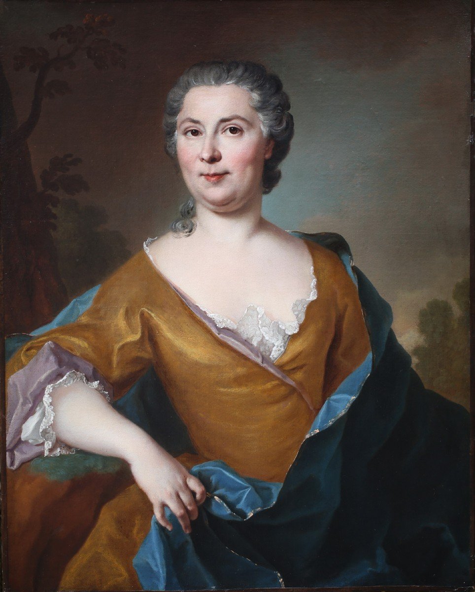 Charles-etienne Gheslain 1685-1765, Portrait De Gentilhomme Et Son épouse.-photo-3