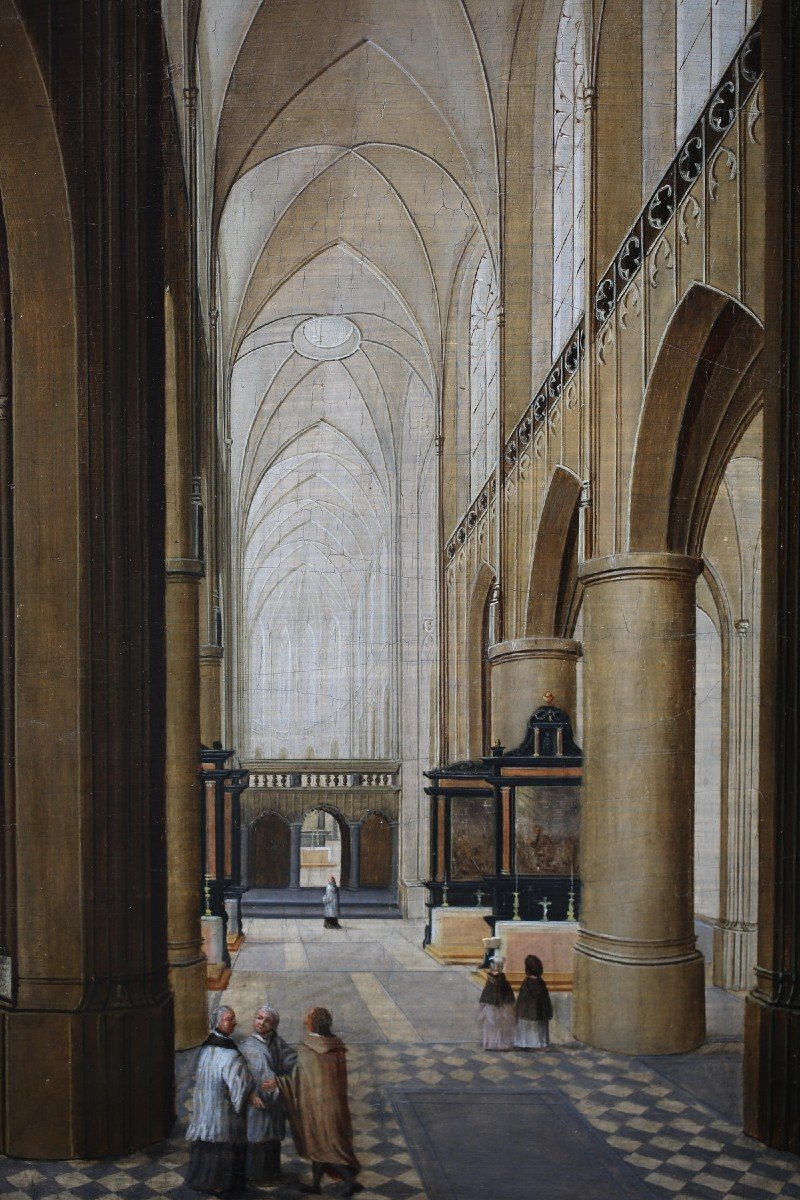 Christian Stocklin 1741-1795, Interior Of A Church In Flanders.-photo-4