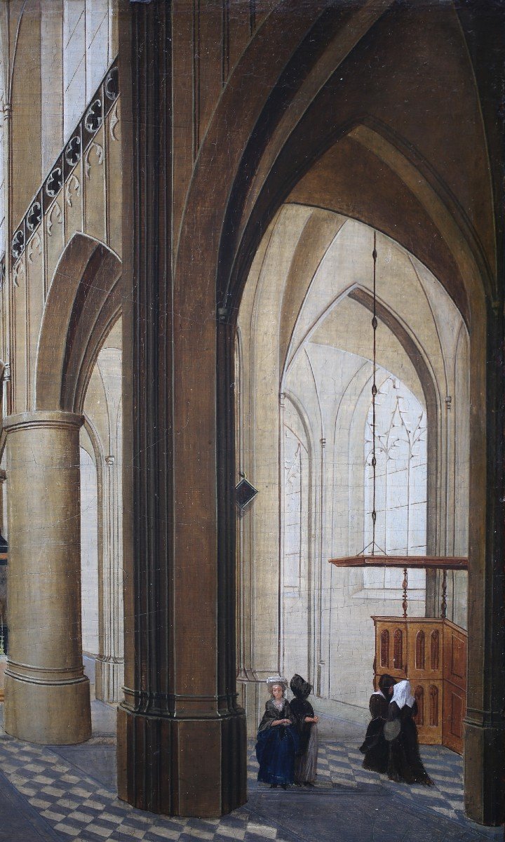 Christian Stocklin 1741-1795, Interior Of A Church In Flanders.-photo-1