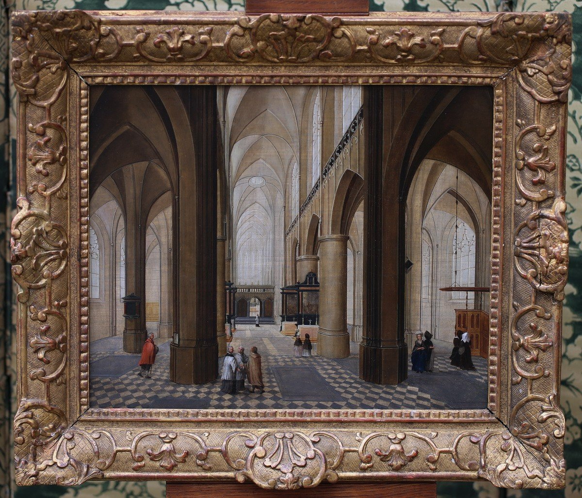 Christian Stocklin 1741-1795, Interior Of A Church In Flanders.