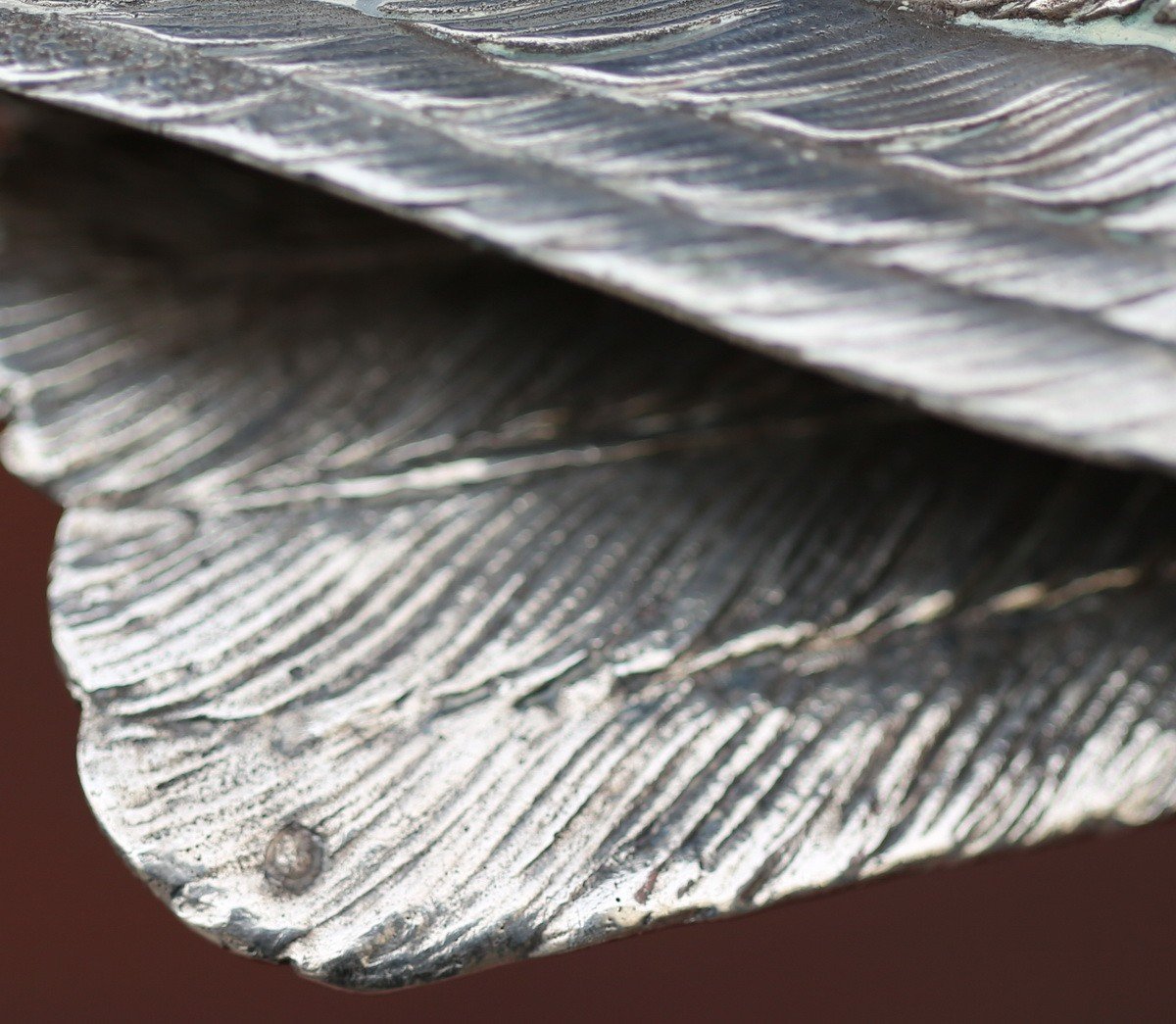 France Début XXème,  Mouette Les Ailes Mobiles,  En Argent Ciselé Poinçon Minerve .-photo-1