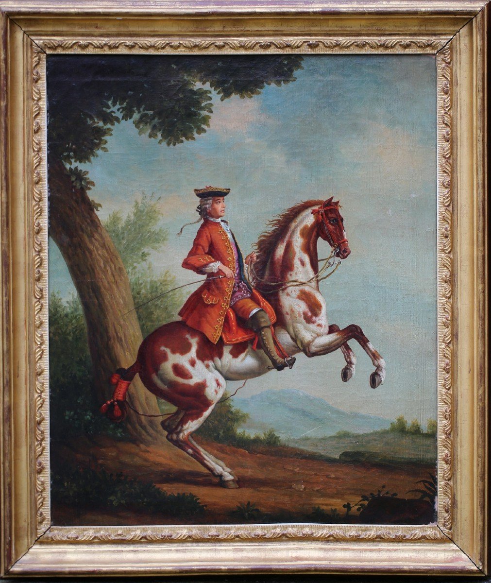 Johann Georg De Hamilton 1672-1737 Suiveur De,  Paire De Peintures Cavaliers Circa 1900 .-photo-3