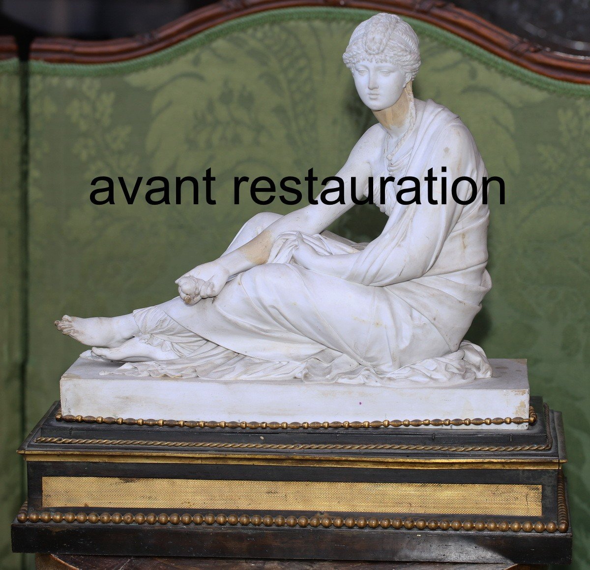 French School, Late 18th Century, Allegory Of Love, Biscuit Proof, On A Bronze Base -photo-3