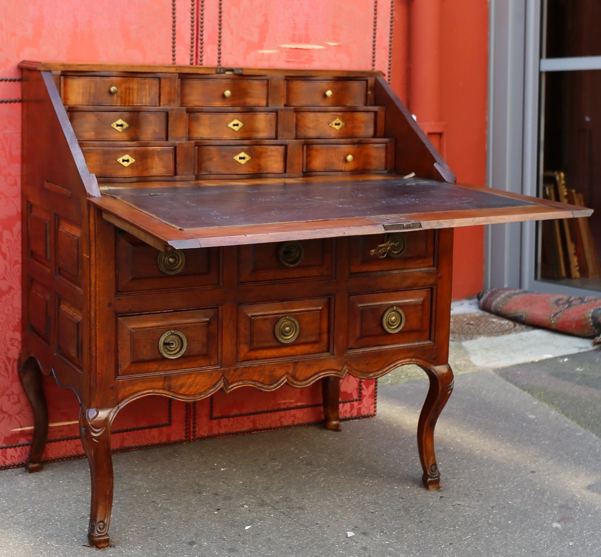 Slope Desk In Walnut, Provincial Work Of The Eighteenth.-photo-2