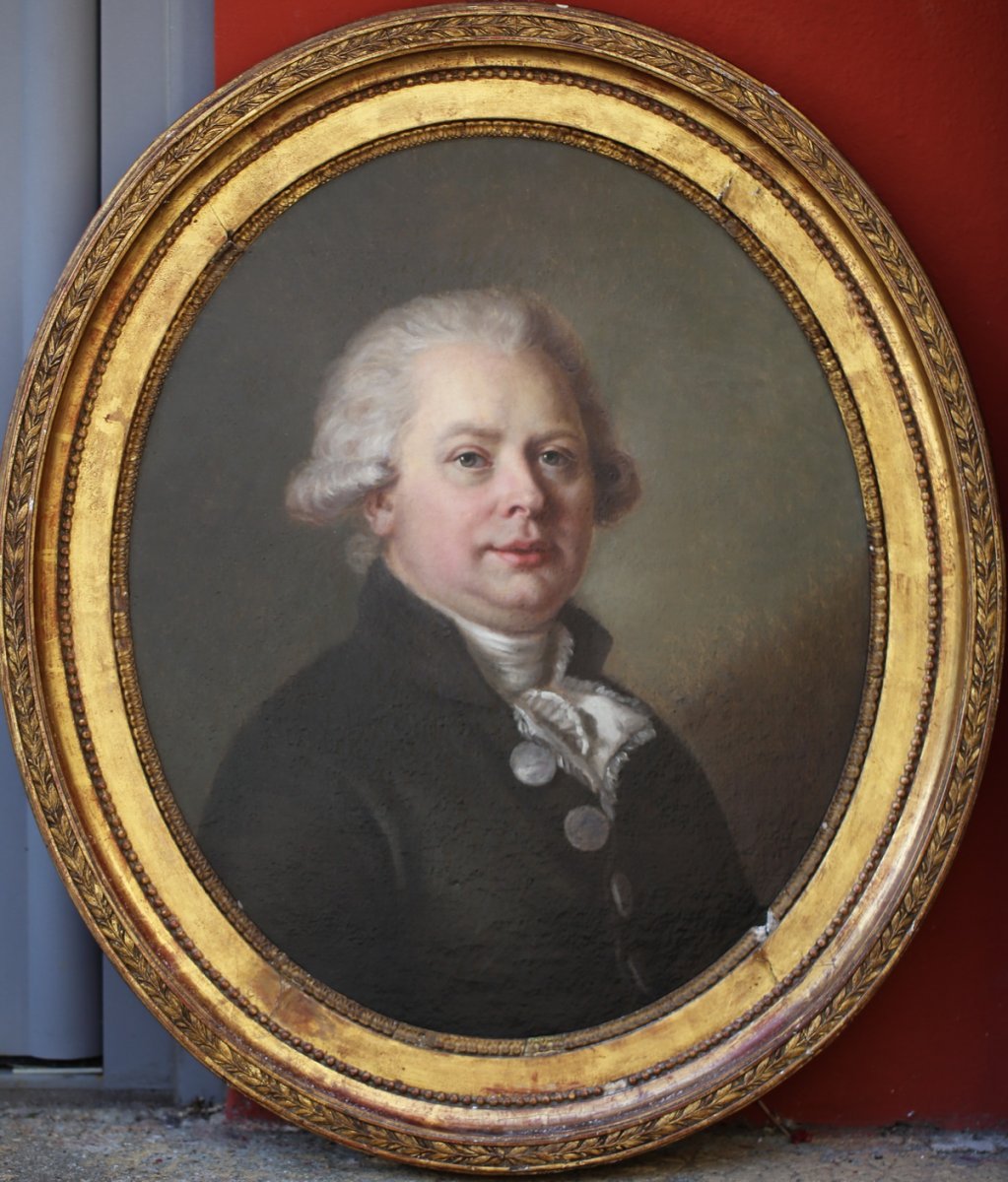 François Louis LONSING 1739-1799 attribué à ,Portraits de Mr Et Mme De Mareilhac.-photo-3