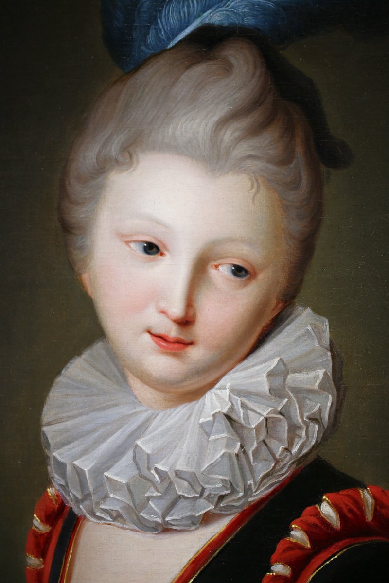 Jean Baptiste Santerre (1651-1717) Follower Of, Portrait Of Lolotte Dite La Desmares.-photo-3