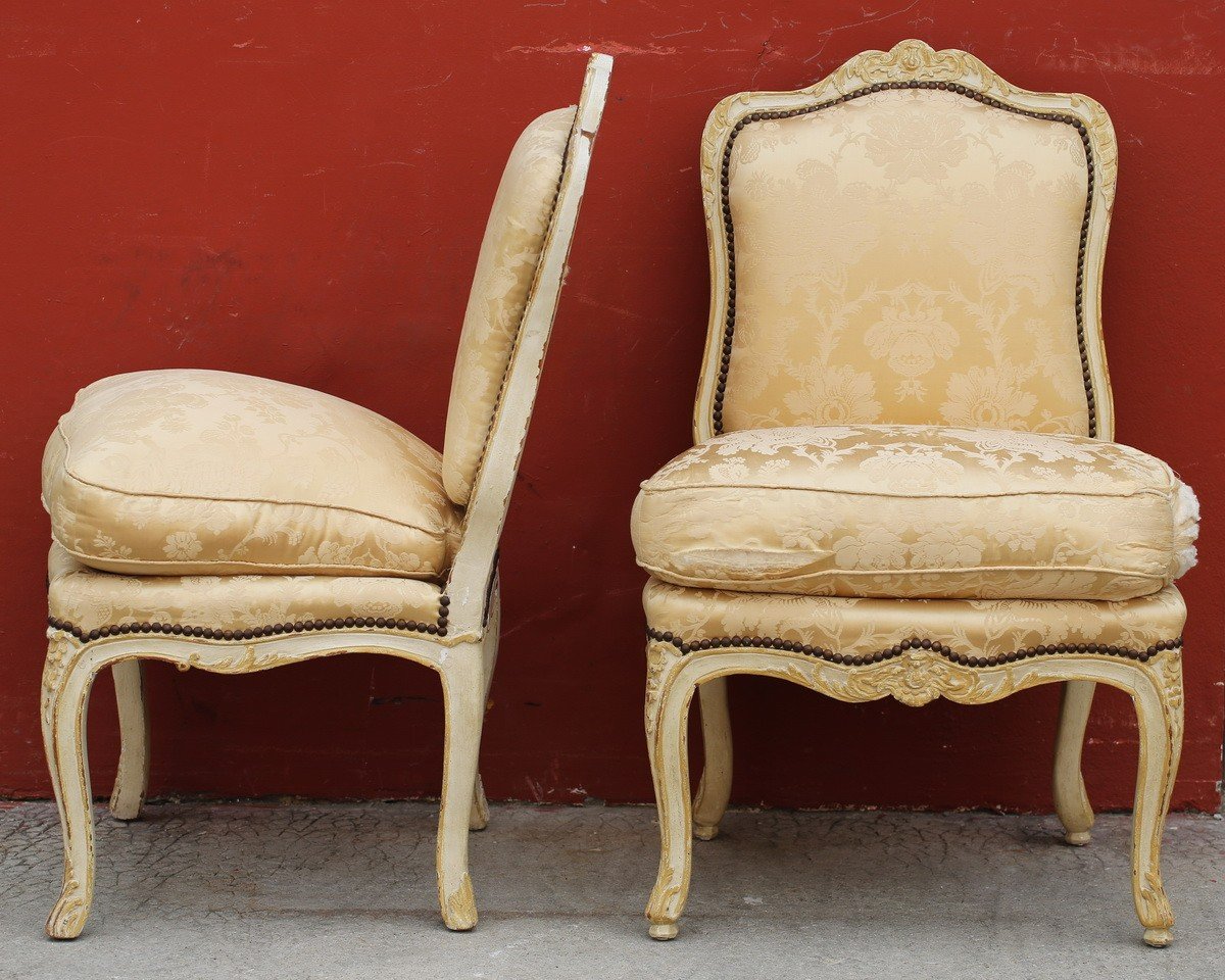 Pair Of Louis XV Queen Chairs-photo-3