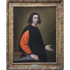 Florentine School Of The XVIIth Century, Presumed Portrait Of Nicolas Machiavelli.