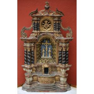 Petit Retable Baroque D époque XVIIe